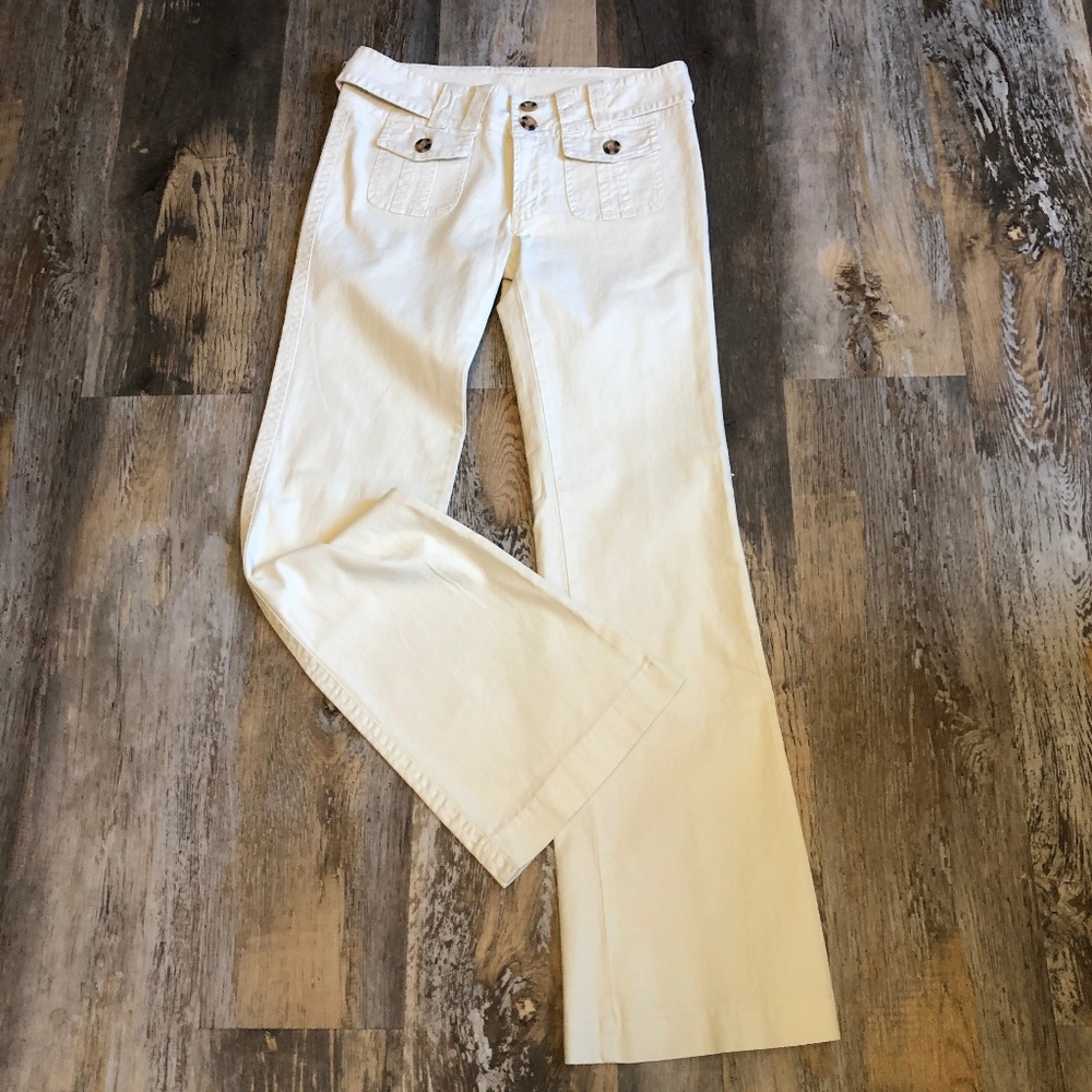 Sundance Cream Wide Leg Casual Pants Jeans Size 4